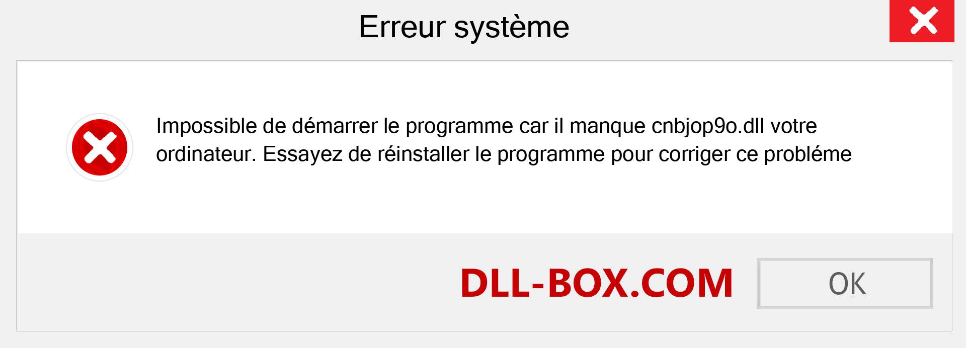 Le fichier cnbjop9o.dll est manquant ?. Télécharger pour Windows 7, 8, 10 - Correction de l'erreur manquante cnbjop9o dll sur Windows, photos, images